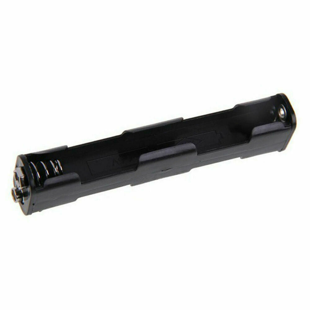 2 Pcs 4 x AA Battery Holder Plastic Box Case with Snap 9V Connector Container