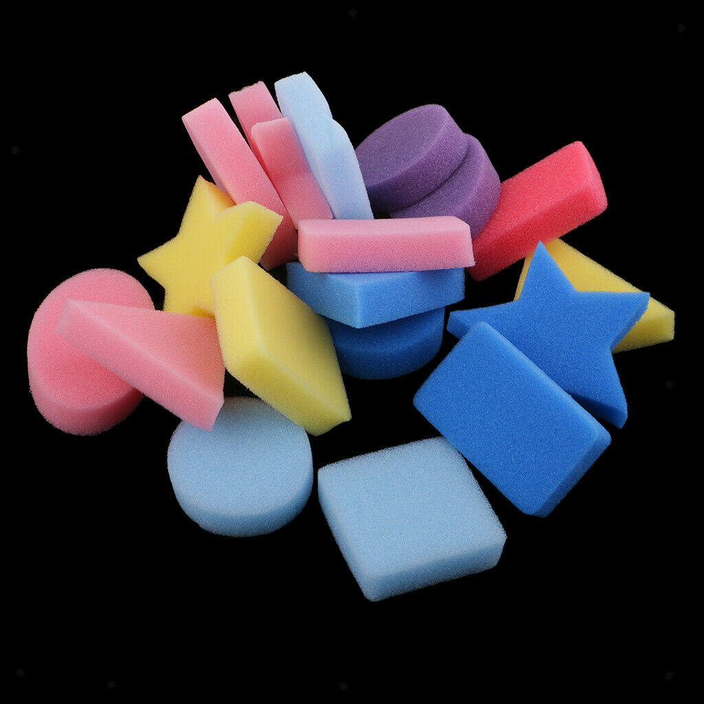 18Pack Geometric Shape Painting Sponges Set Kids Art Craft Painting Toys