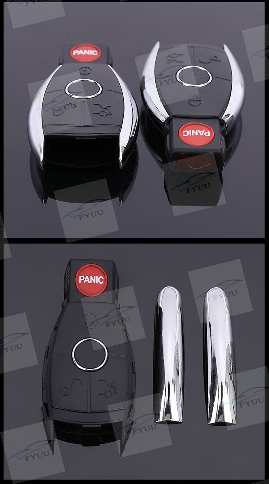 New 4 Buttons Smart Key Case Shell Fob For Mercedes Benz C E R CL GL SL CLK SLK