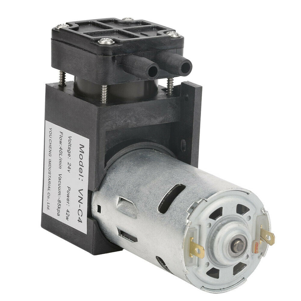 DC24V Mini Oilless Vacuum Pump -85kPa Vacuum Degree 40L/min for Gas Air Flow