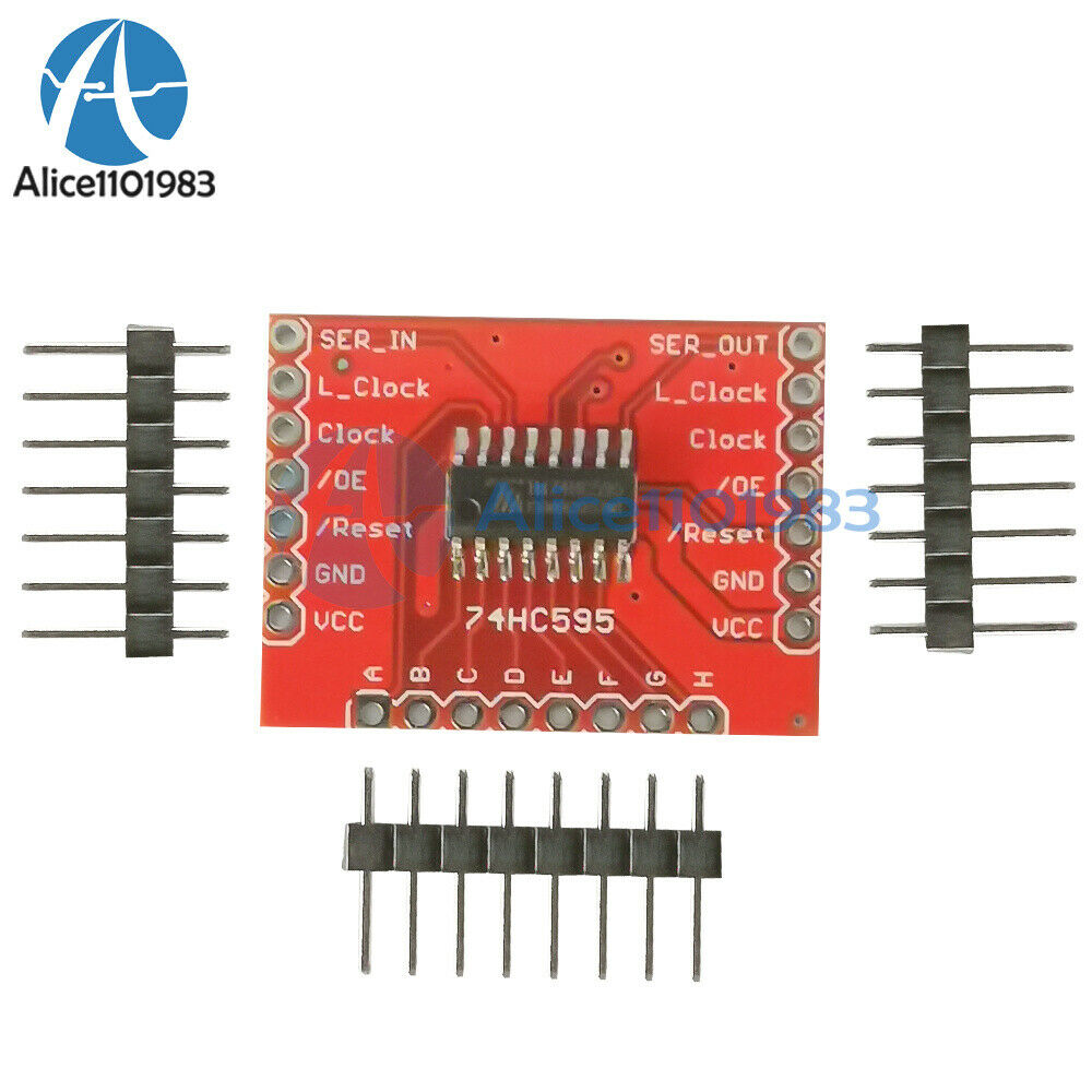 DC 3.3V-5V 74HC595 Shift Register Expansion Module Breakout PCB Circuit Board