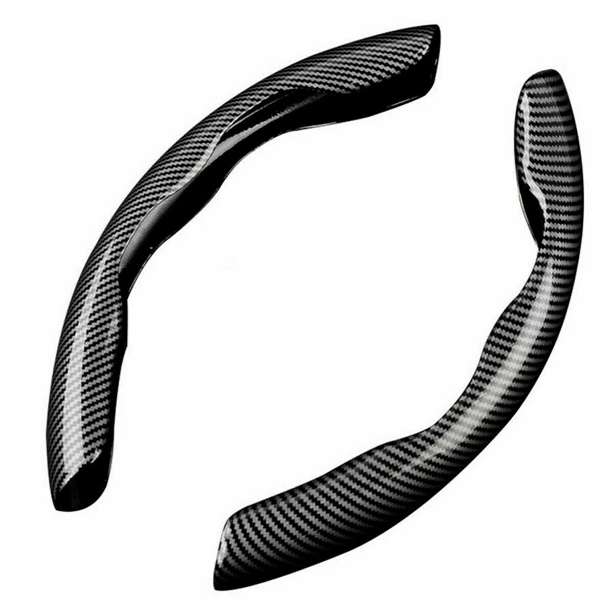 2x Carbon Fiber Car Steering Wheel Booster Cover Non-Slip Accessories Universal