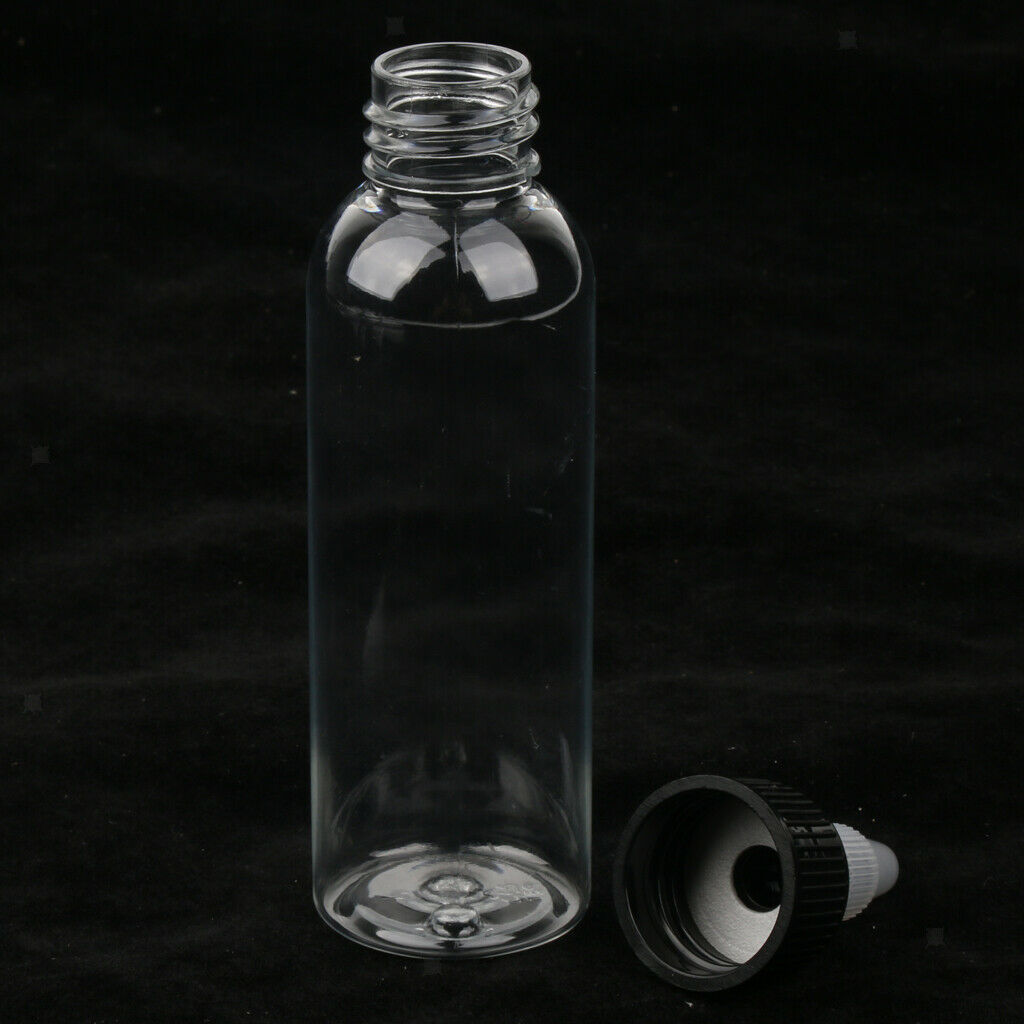 40x Round PET Plastic 60ml 30ml Squeeze Bottles w/ Twist Caps for Crafts