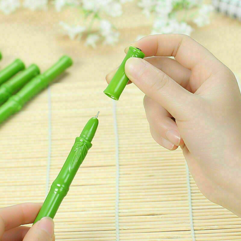 Vogue 2Pcs Bamboo Ballpoint Pen Office Accessories Pens Cute Student Pen School