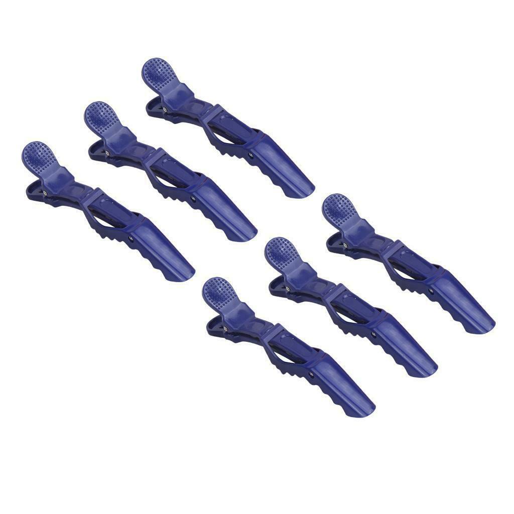 6Pc Salon Styling Sectioning Clips Wide Teeth Thick Hair Alligator Clips