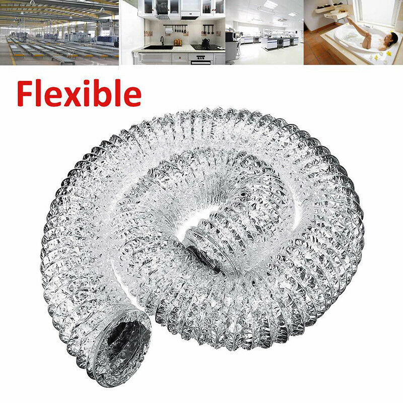 4inch Aluminum Ventilator Pipe Air Ventilation Hose Flexible Exhaust Duct.l8