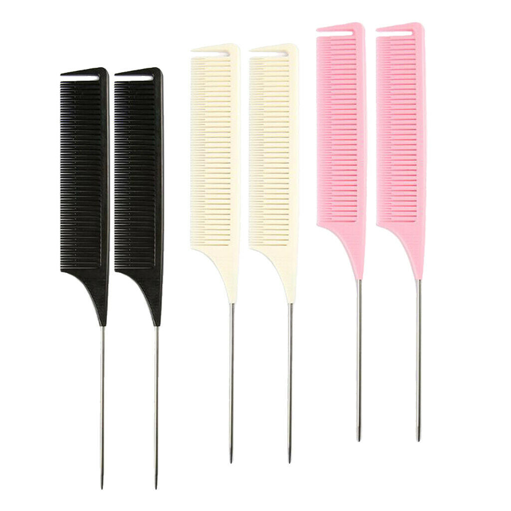 ABS Weaving Highlighting Hair Comb Salon Dyeing Hair Combs Brush Multicolor