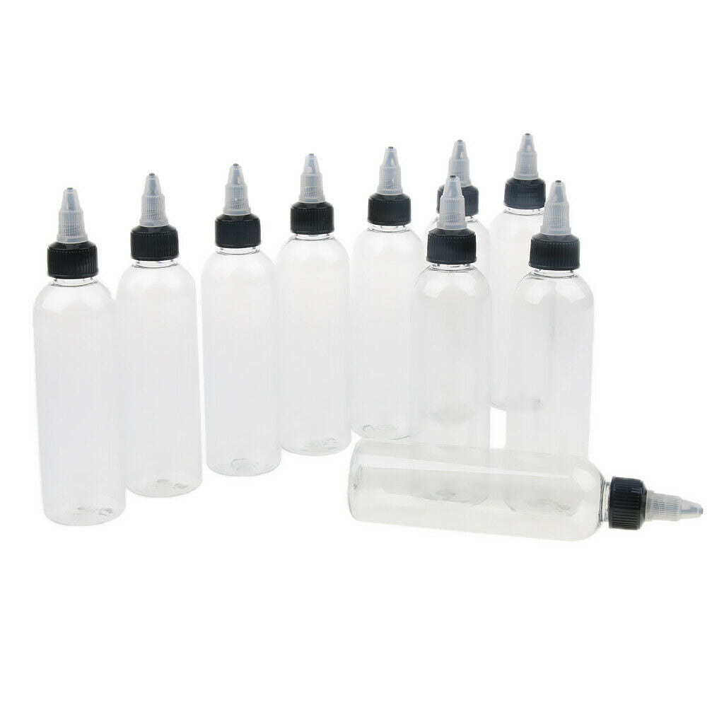 10PCS 120ml Squeeze Bottles Twist   Applicator Liquid Bottle Sauces Paint Arts