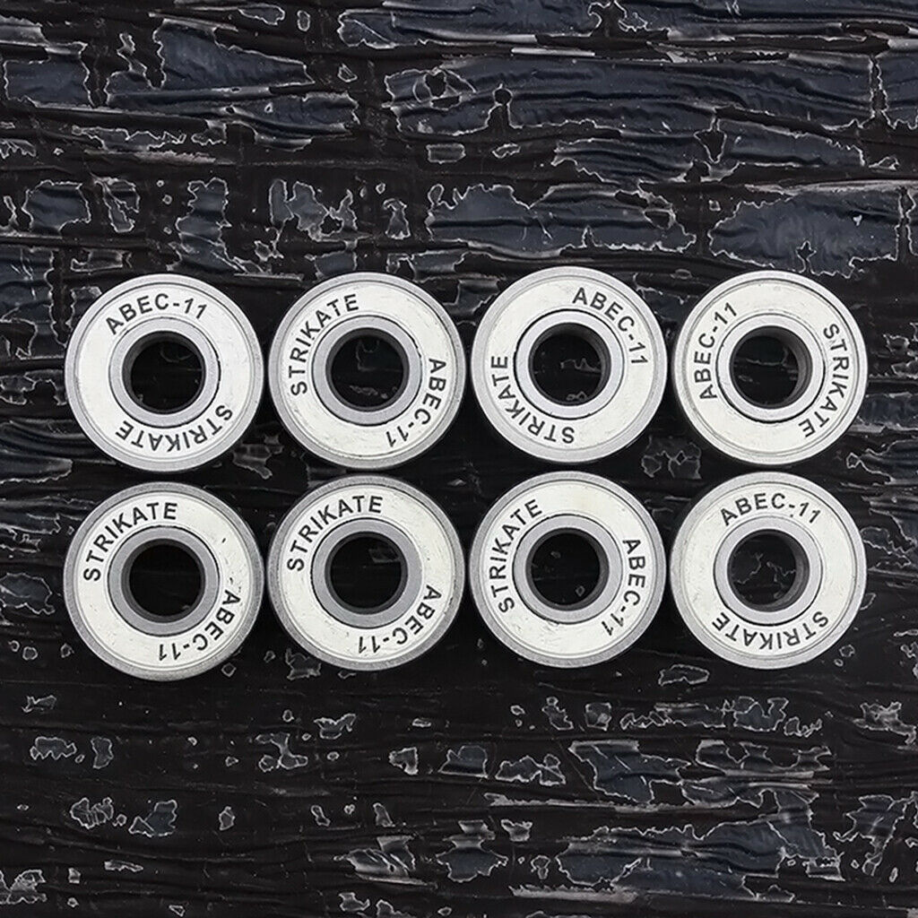 3X 8 Pcs 11 Bearings High Performance Roller Skate Scooter Skateboard White