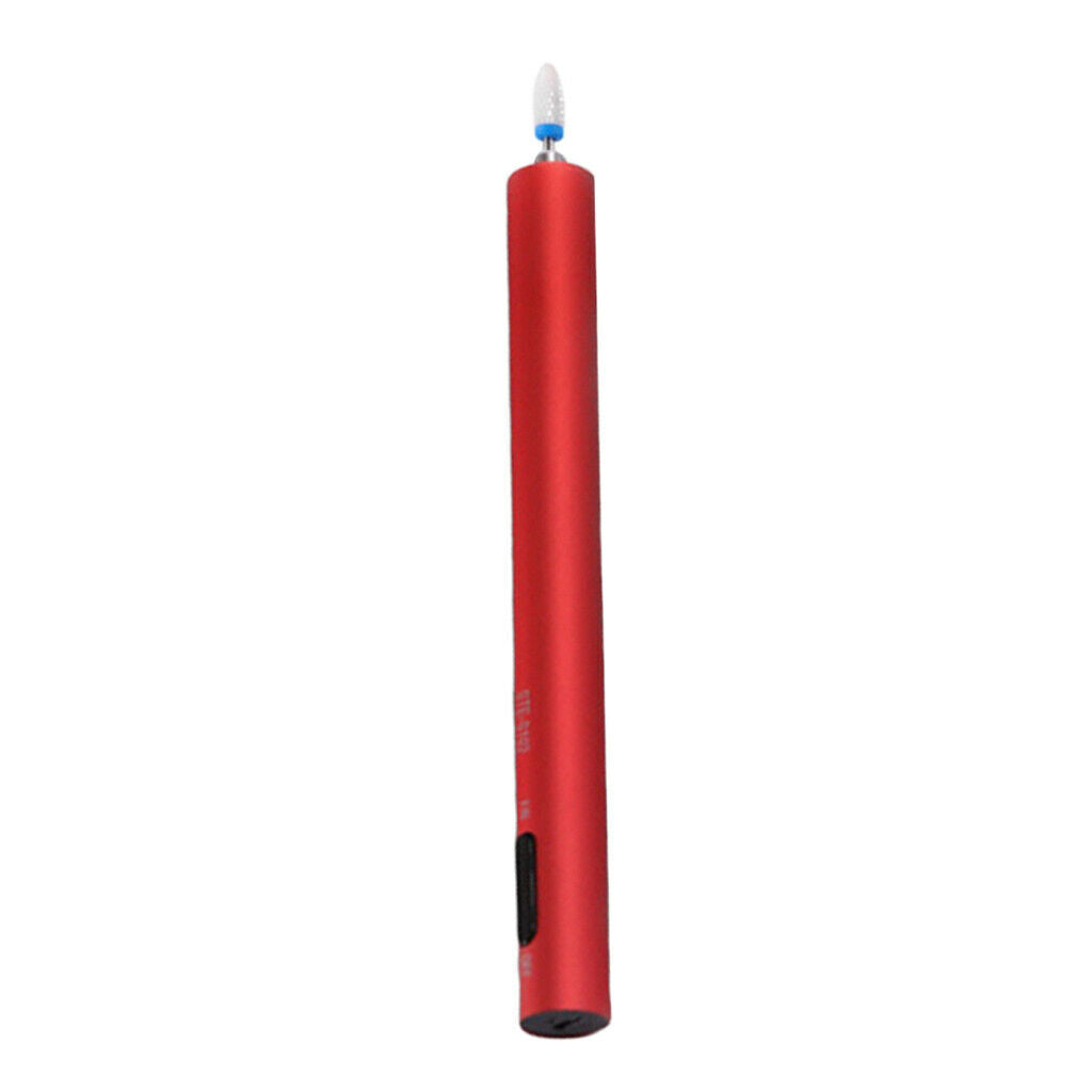 Lightweight Nail Drill Pen Silent Manicure Buffing Polisher Grinder Red