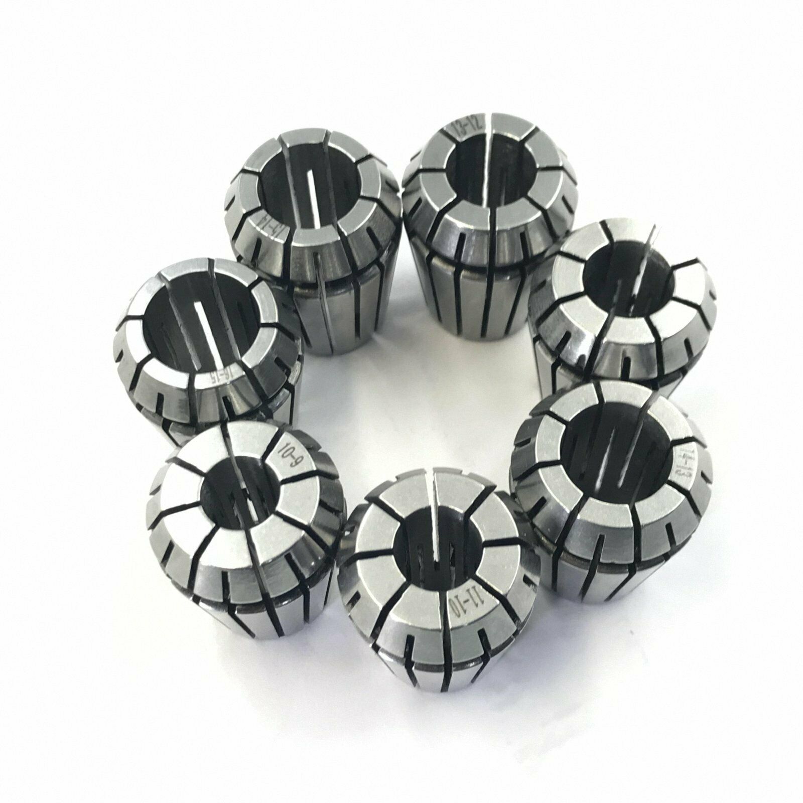 7pcs ER8 Precision Spring Collet Set 2, 2.5, 3, 3.5, 4, 4.5, 5mm [M1]