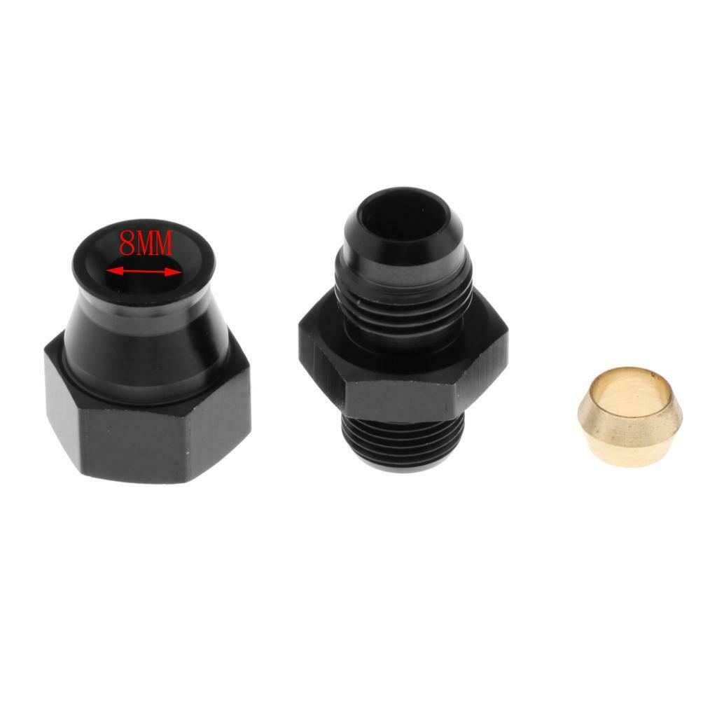 2pcs 6AN AN6 Male to 5/16" 8mm Fuel Hose Line Tube Straight Fitting Adapters