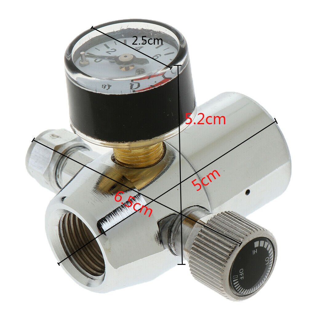 Aquarium Carbon Dioxide CO2 O2 Pressure Relief Valve Gauge A12-2