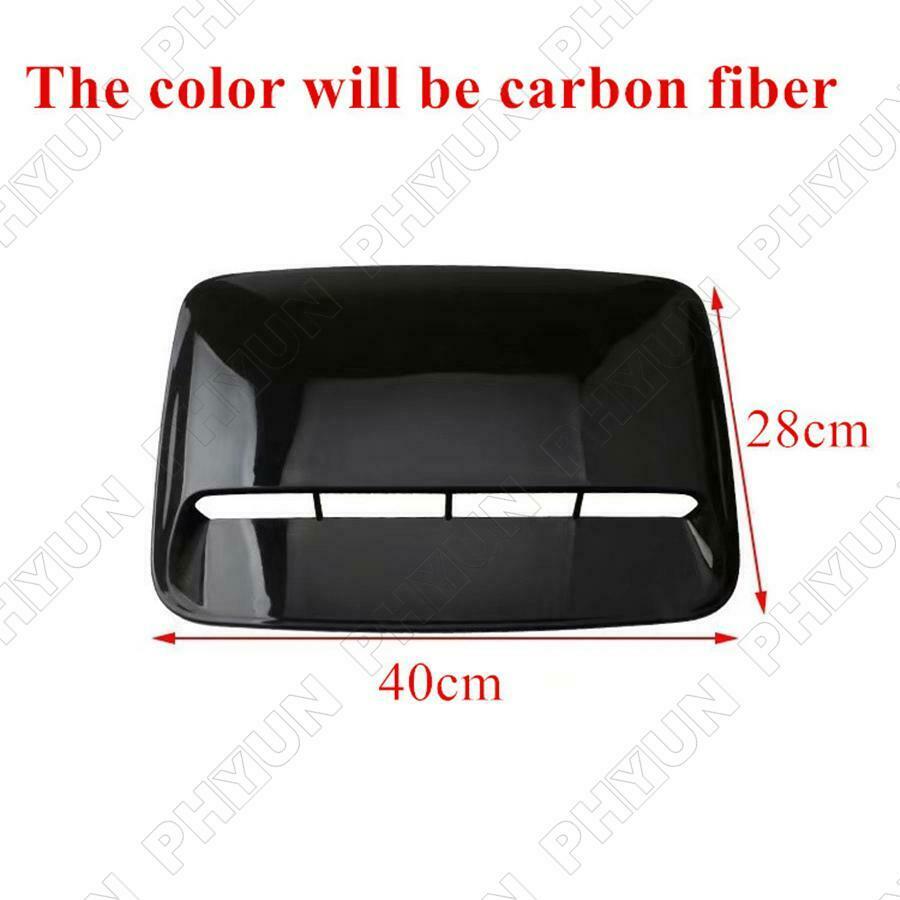 Glossy Carbon Fiber Style Car Air Flow Intake Hood Scoop Vent Decorative Trim