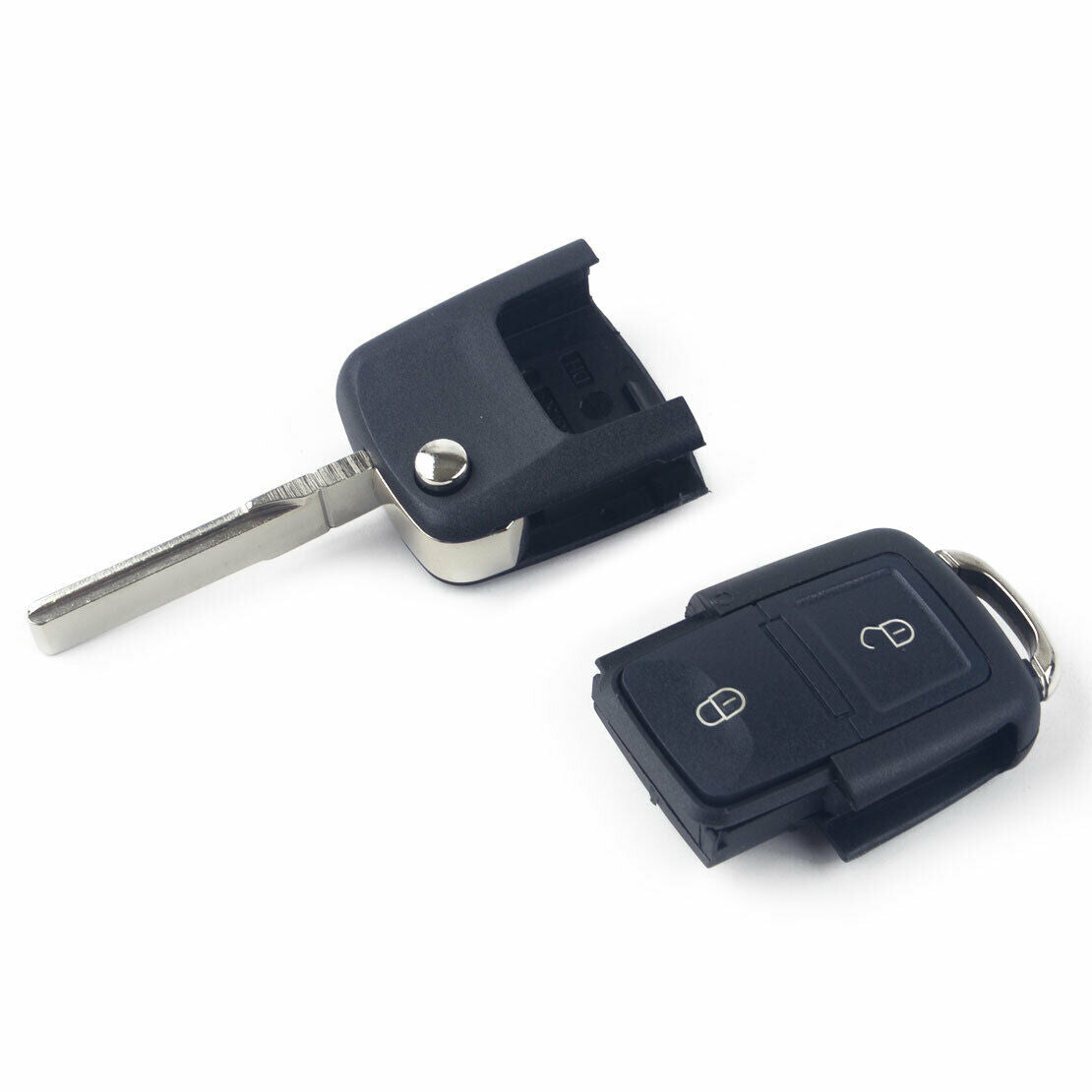 2 Button Flip Blank Remote Key Case Shell Fit For VW Polo Skoda Octavia as