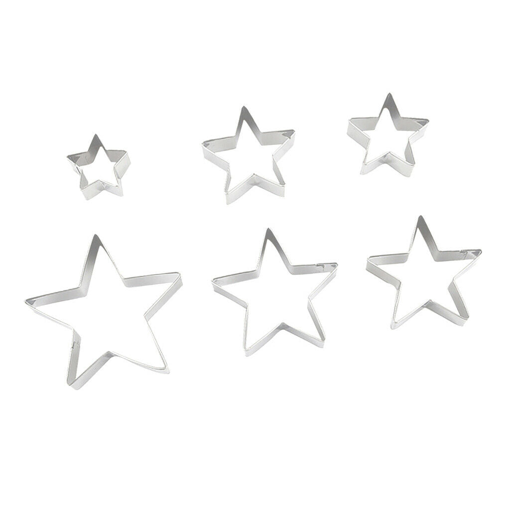 Stars Buscuit Cookie Cake Jelly Metal Cutter Tin Mould Baking DIY Tools Set