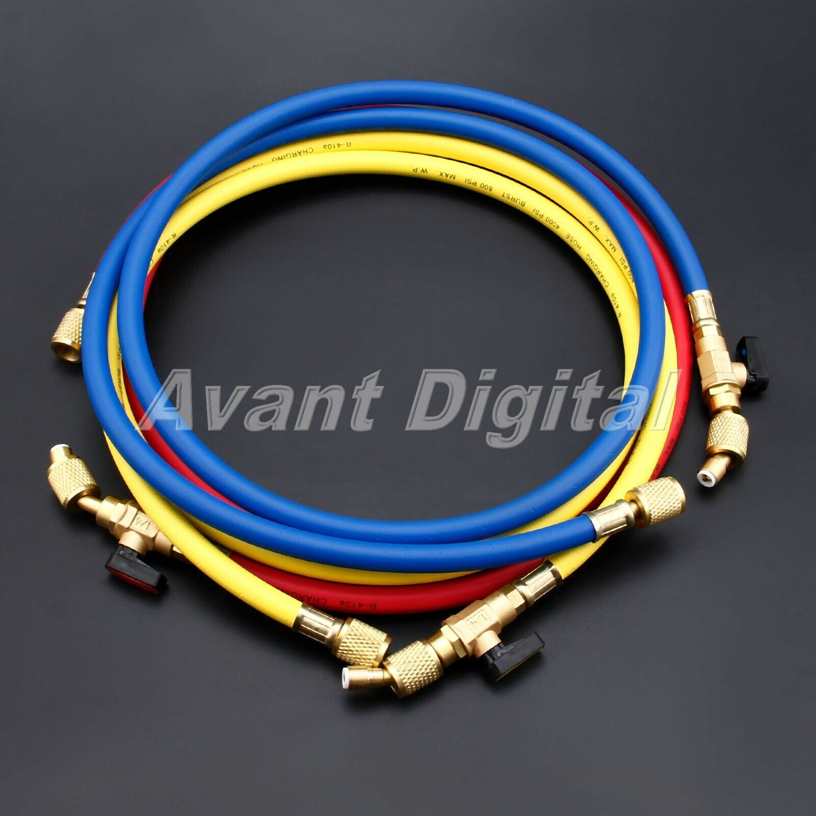 60” R410A AC Charging Hose Set ball valve for Air  Refrigerant R134A