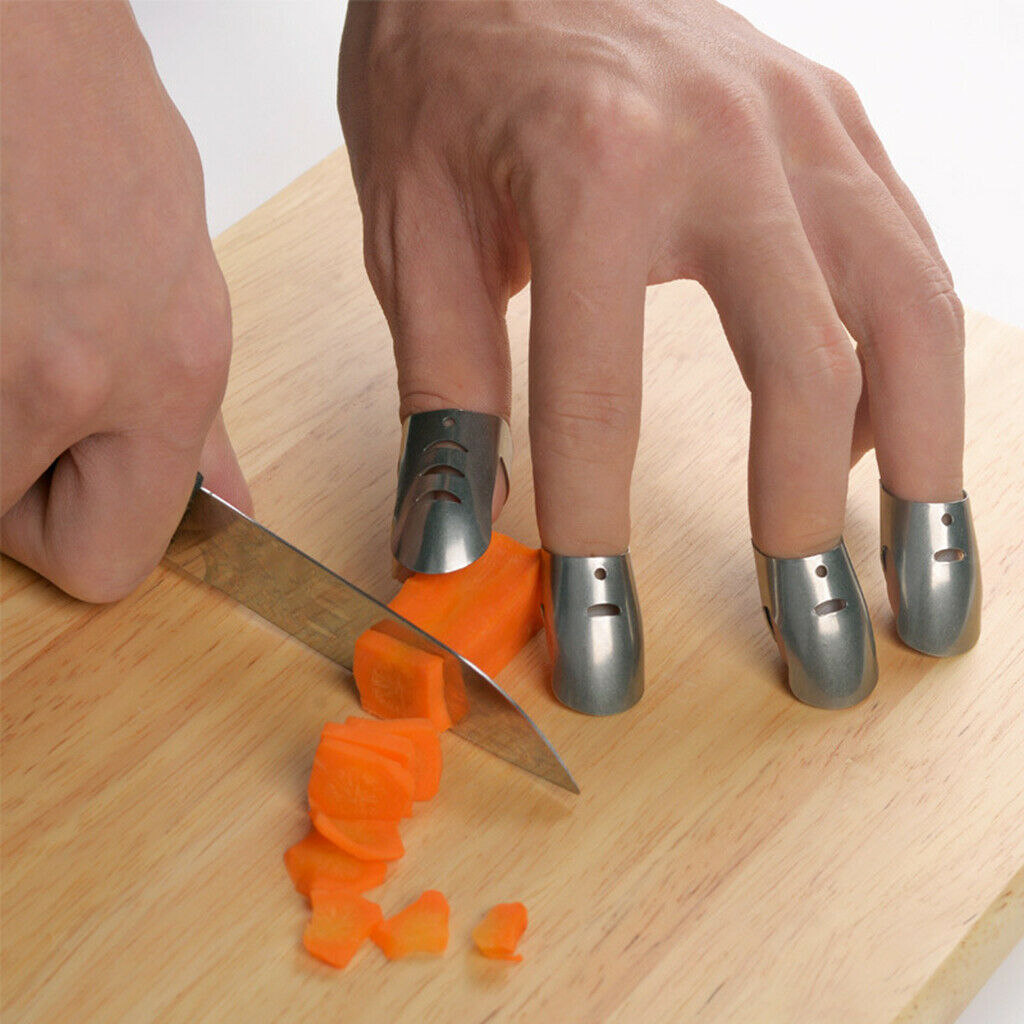 4x Slicing Chopping Safe Cutting Finger Hand Protector Avoid Accidents