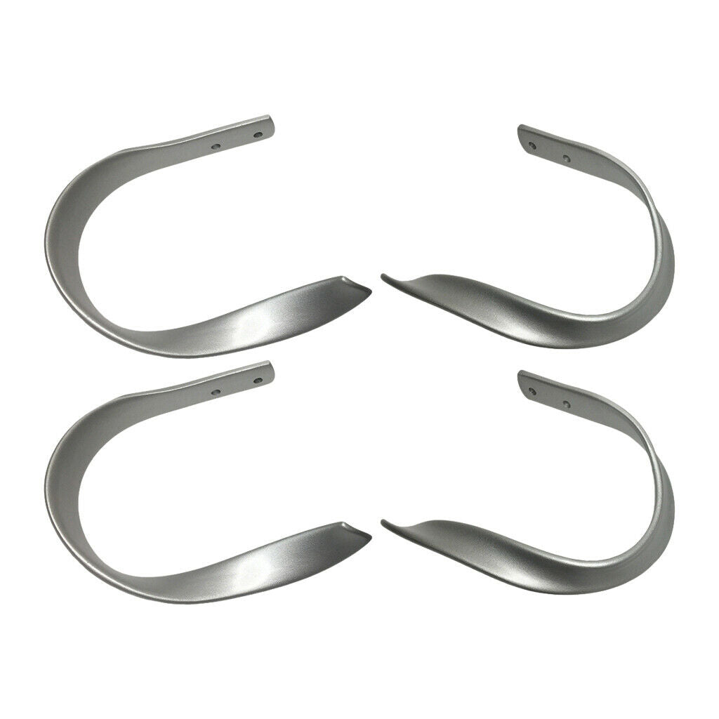 4 Pack Simple Design Metal Curtain Holdbacks Hooks Drapery Tiebacks Holder