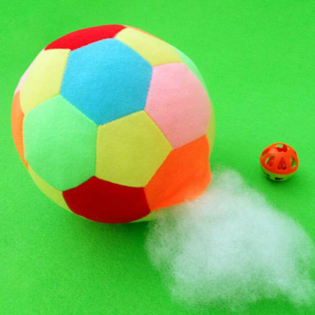 2x Kids Stuffed Soccer Cute Colorful Kids Cloth Ball Indoor Outdoor Sports