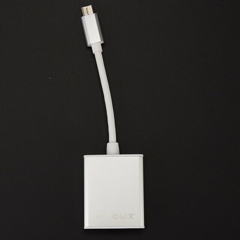 Usb C 3.1 Type C To Vga Monitor Projector Video Cable Converter Adapter  SilveX1