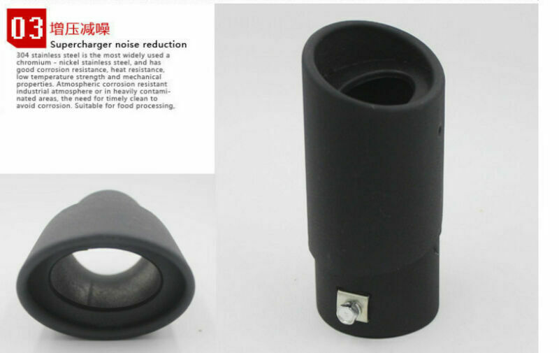 1PCS Auto Exhaust Pipe Tip Tail Muffler Covers Car Styling Stainless Steel 63MM