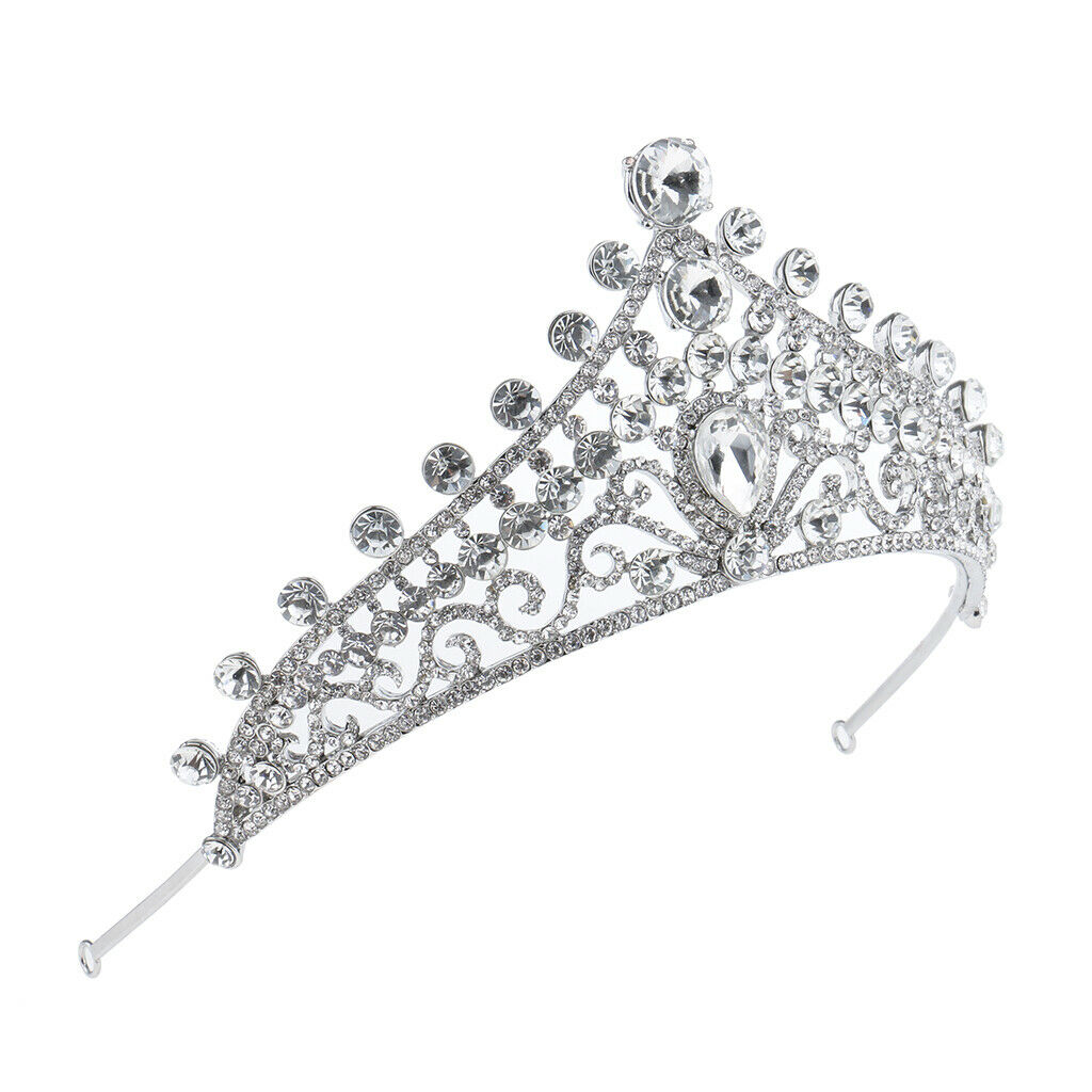Royal Crystal 3A Zircon Crown Tiara Wedding Bridal Headband Hair Accessories