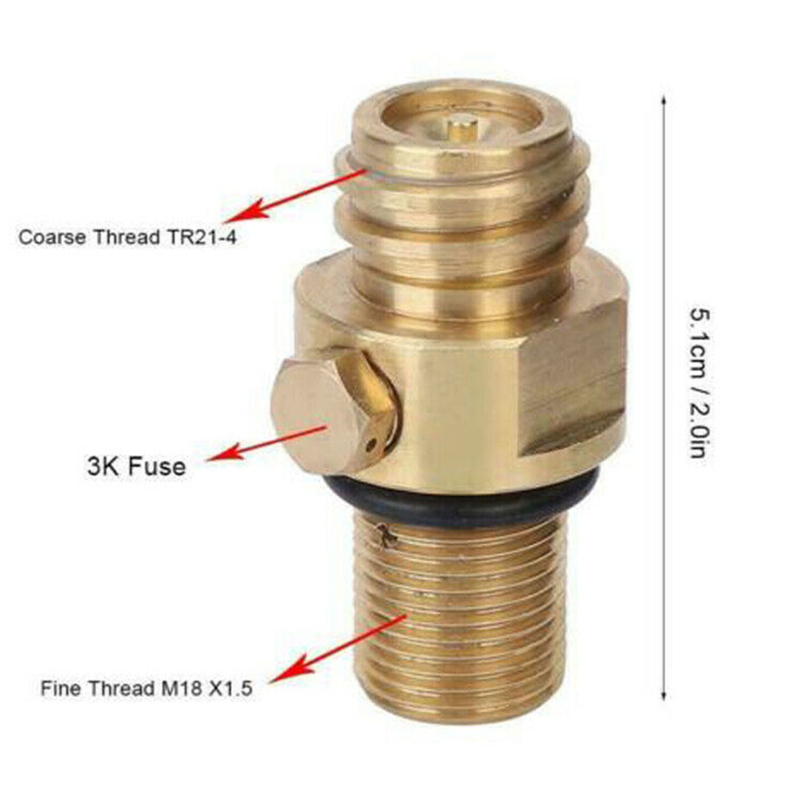 M18x1.5 For Soda Stream Tank Maker Valve Adapter CO2 Refill for SodaStream