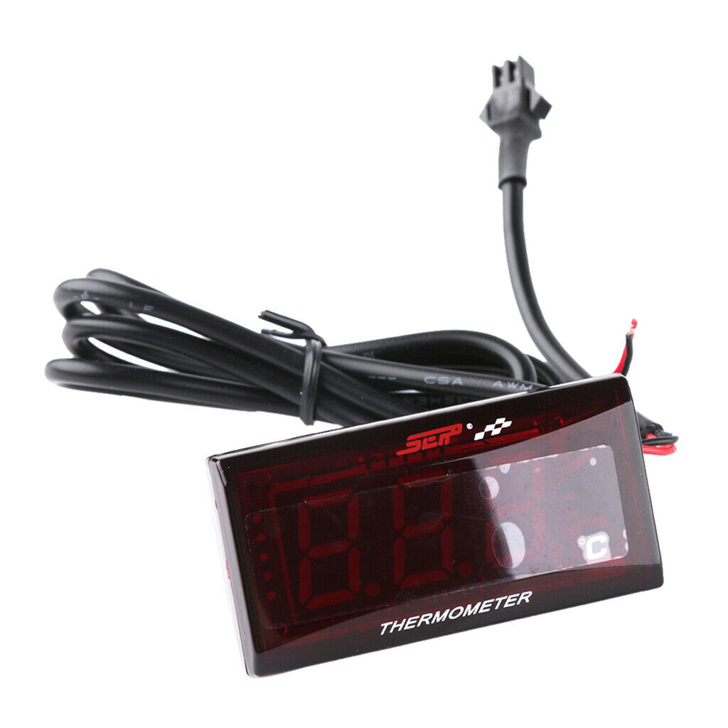 Universal Motorcycle LED Digital Display Thermometer Water Temp Gauge Meter Red