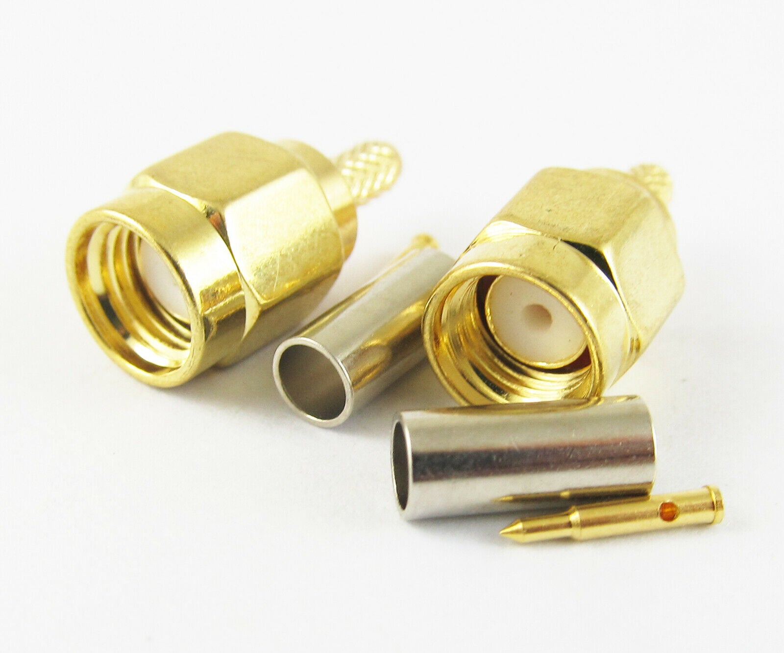 100pcs NEW SMA Male Straight Crimp for RG174 RG179 RG316 RG188 RF Connector