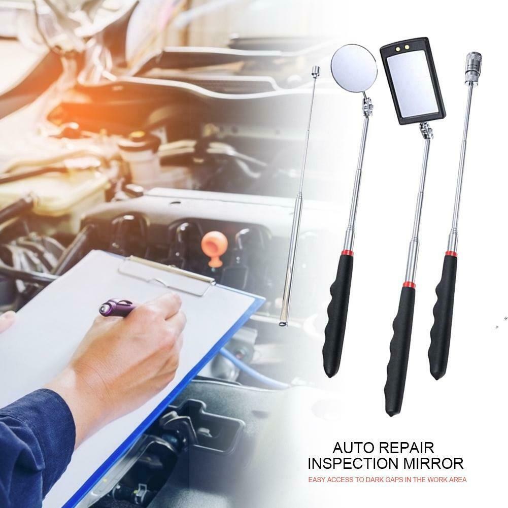4pcs Adjustable Car Angle View Pen Automotive Telescopic Inspection Mirrors @