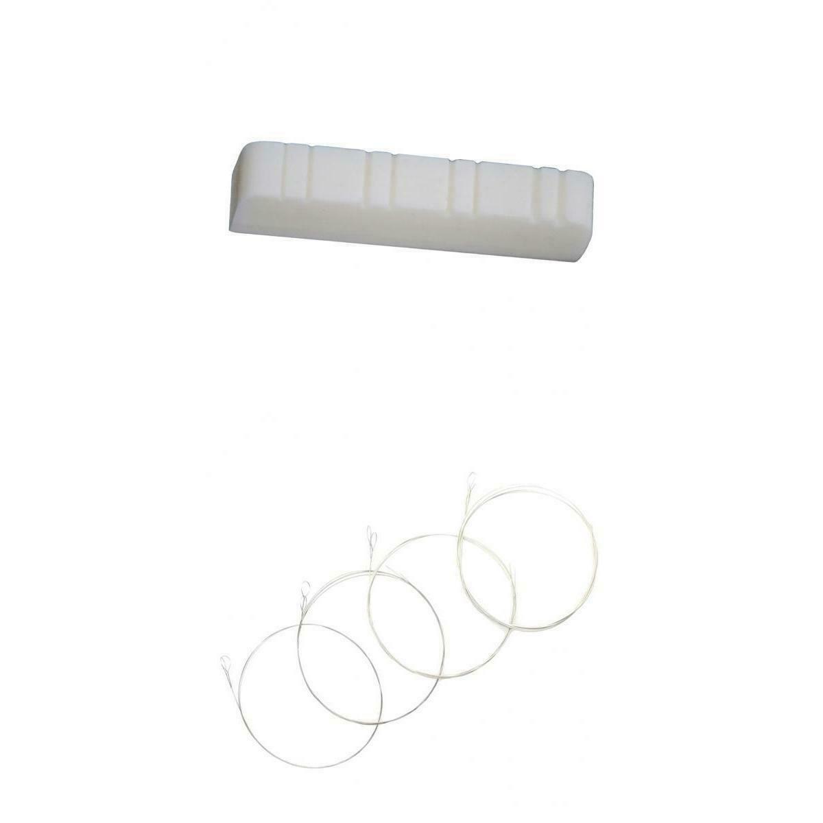 1 Set of Bone Mandolin Nut And Ropes for DIY Mandolin Spare Parts