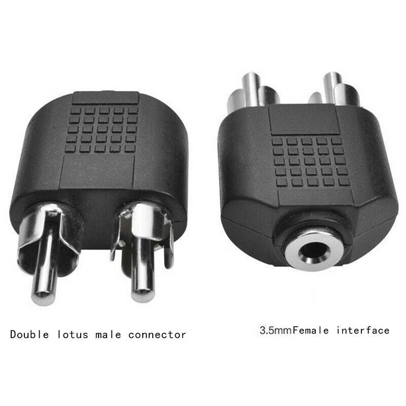 3.5mm  Female Jack To 2 Dual RCA Male Y Splitter Audio Adapter Convert.l8