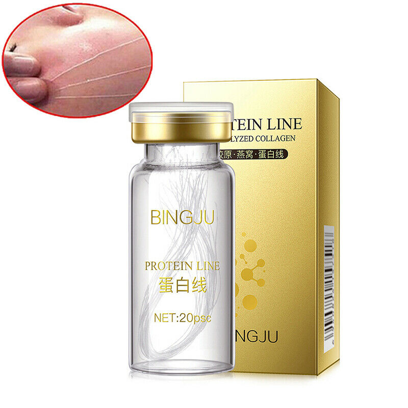 20Lines Thread No Needle Silk Fibroine Line Essence Collagen Facial Anti-.l8