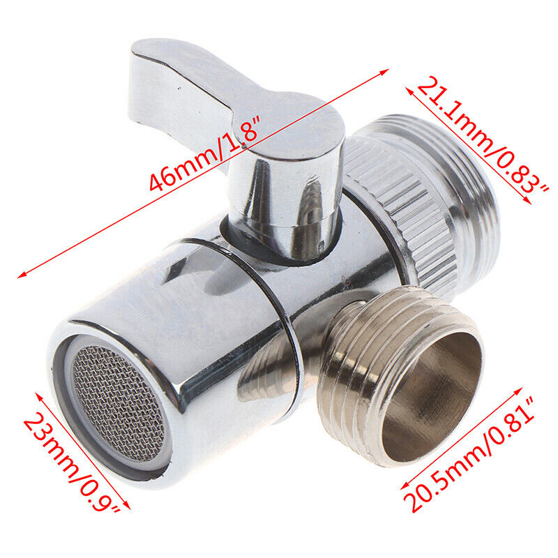 Home Kitchen Faucet Valve Diverter Sink Valve Water Tap Faucet Splitter AdaptBD