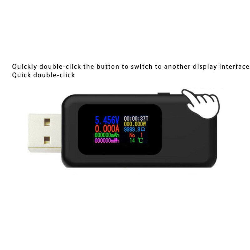 2X(USB Digital Display Voltmeter DC Current Meter Mobile Phone Charging DetW4R8)