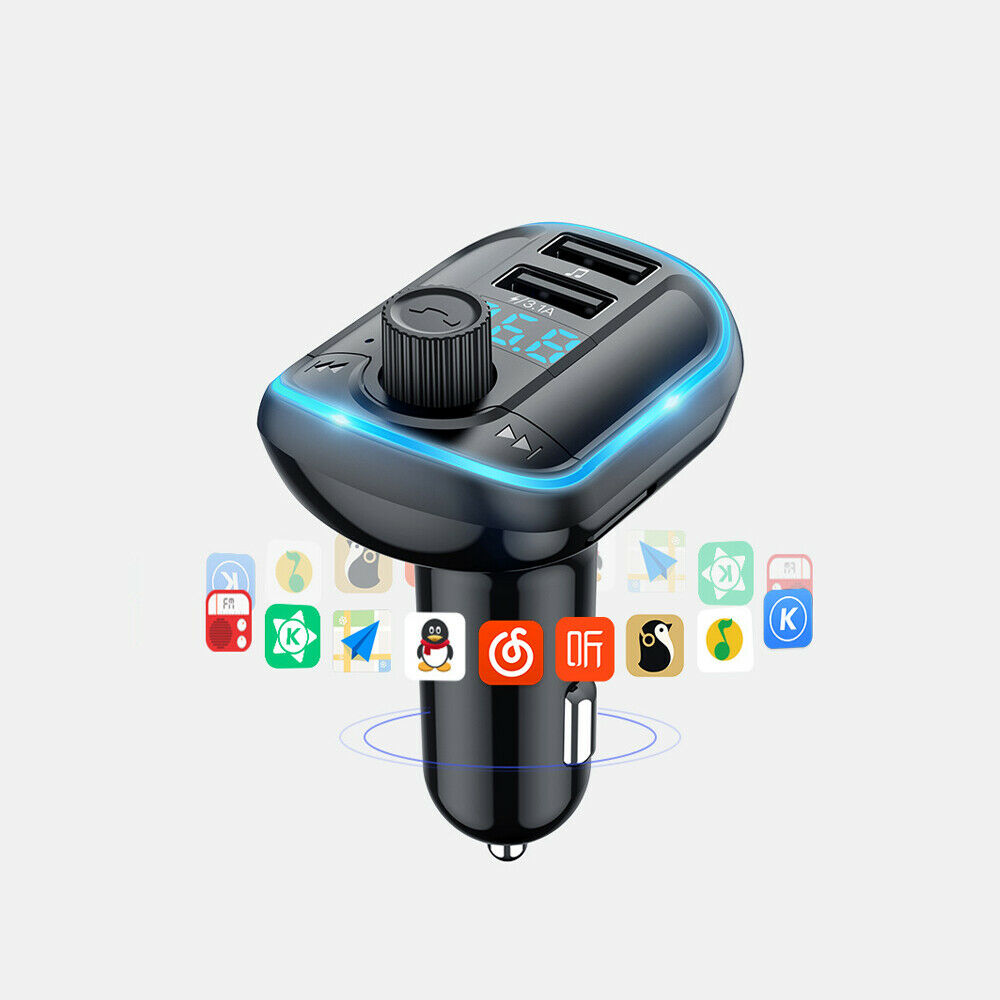 Car Wireless Bluetooth FM Transmitter Radio Adapter Kit MP3 Player 2-USB Charger