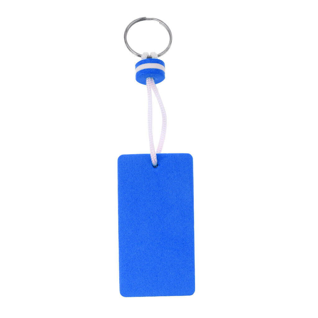 Yachting Boating Kayaking Floating Key Chain Key Ring-Rectangle Shaped Blue
