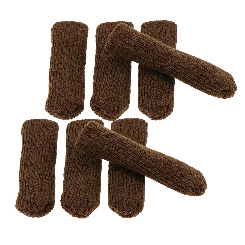 8pcs Knitted Furniture Chair Leg Feet Socks Booties Hardwood Protectors Caps