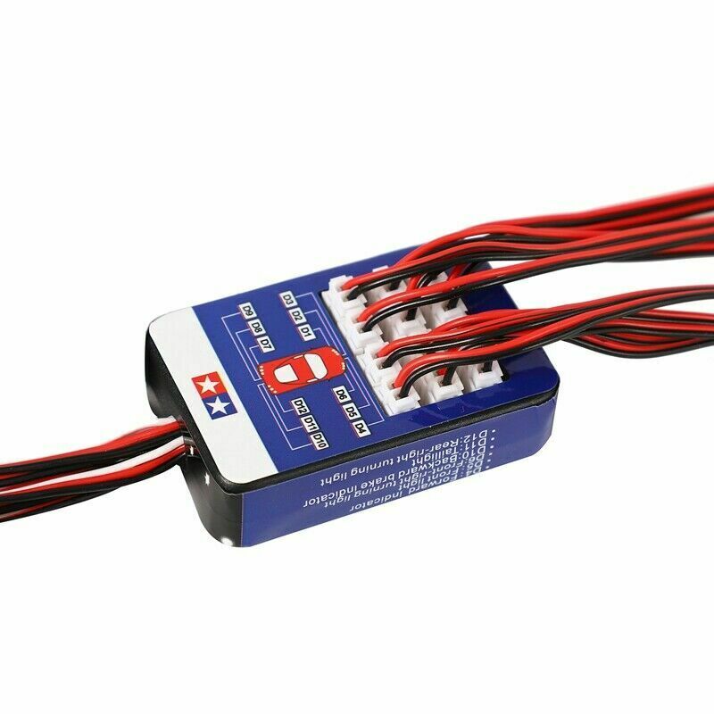 Simulation Flash Light 12 LED Lighting Kit Steering Brake for 1/10 Scale RC Car