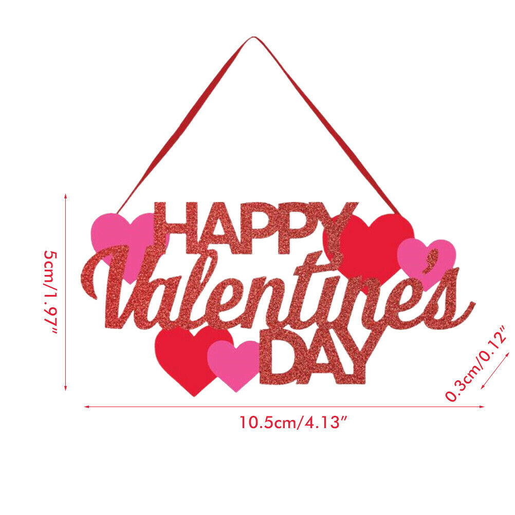 Door Hanging Sign Happy Valentine Day Pendant Wall Door Home Party Ornaments