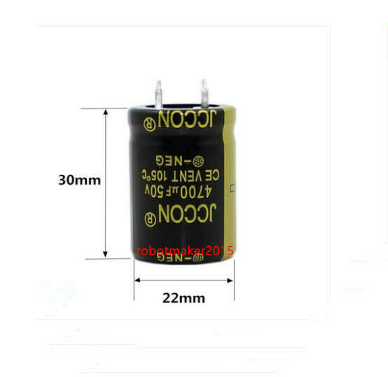 2 Pins CD293 4700uf 4700mfd 50V 22*30 Electrolytic Capacitor For DIY Repair