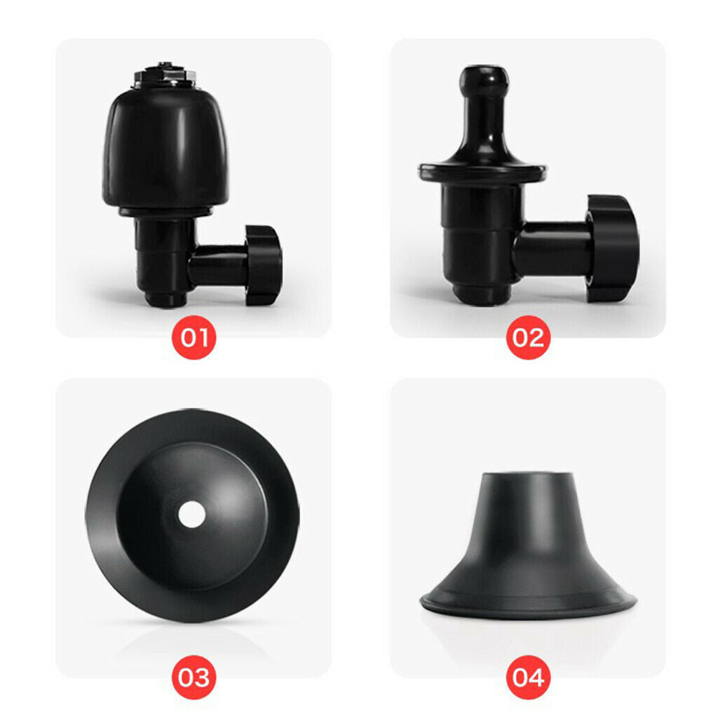 Toilet High Pressure Plunger Pump Kit Clog Remover, Flexible Handles and
