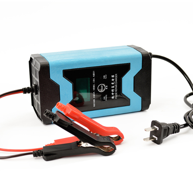 Intelligent 12V 6A Pulse Repair LCD Car Automobile Motorcycle Battery Charger