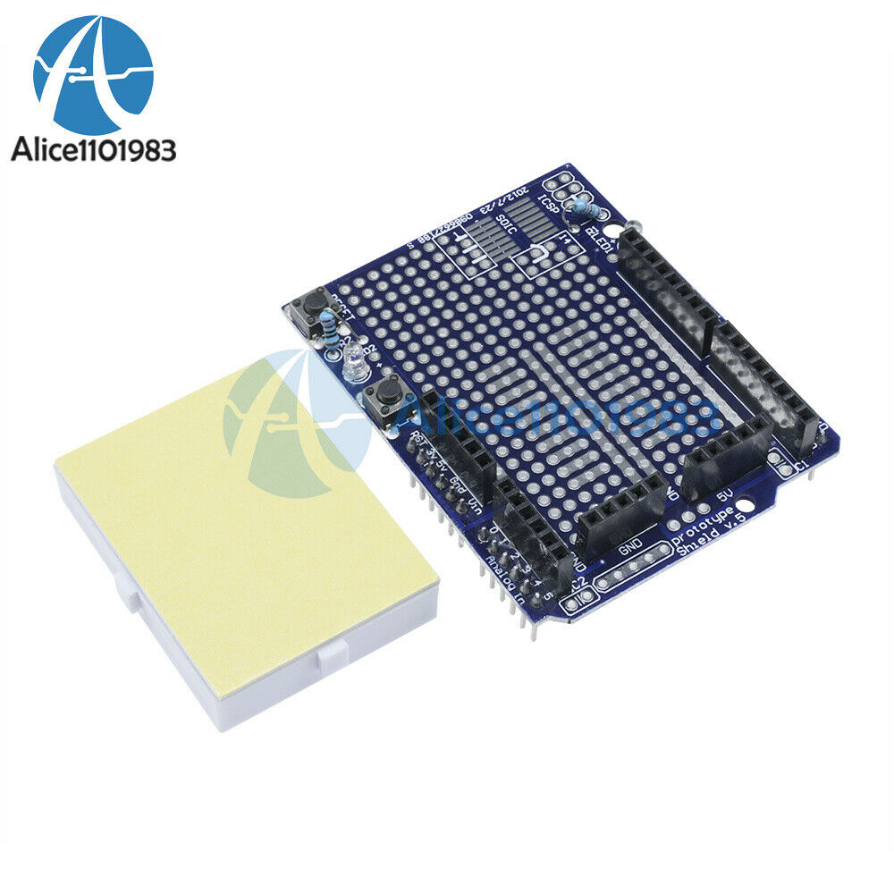 5PCS Atmega328P Arduino Prototyping Prototype Shield ProtoShield+Mini Breadboard