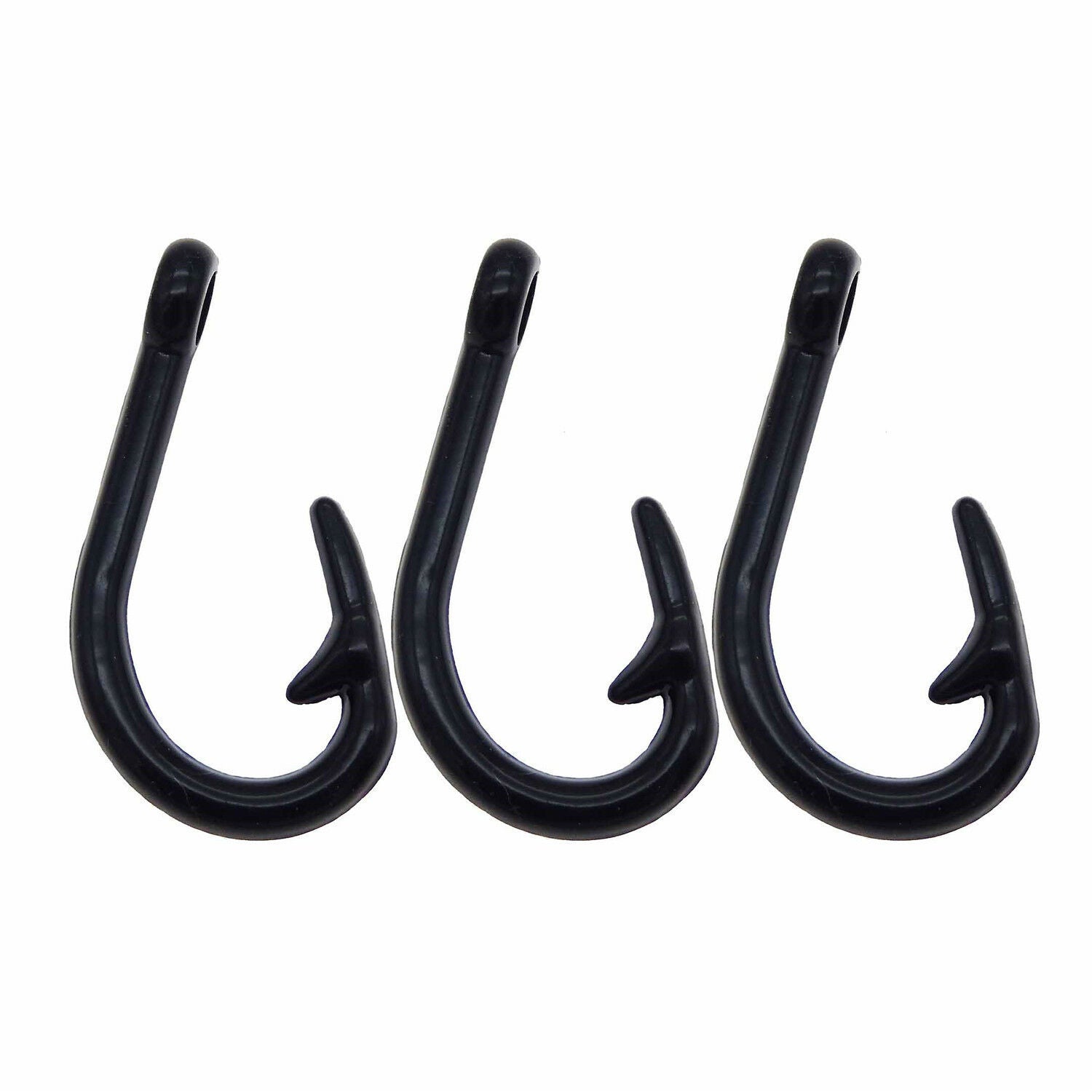 10 pcs Lot Black Metal Alloy Charm Fish Hook Shaped Pendant Charm DIY Jewelry