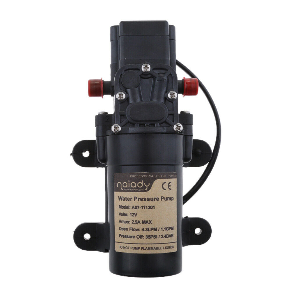 Black Diaphragm High Pressure 35PSI 4.3LPM Spraying Water Self-Priming PumP
