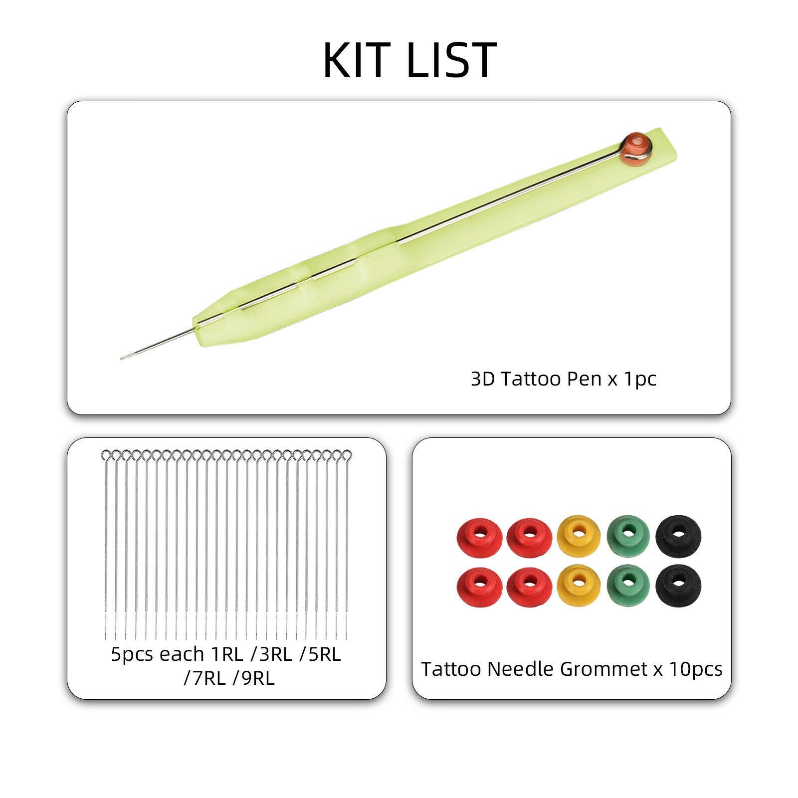 Hand Tattoo Stick and Poke Kit with 25 Needles for Beginners Artists