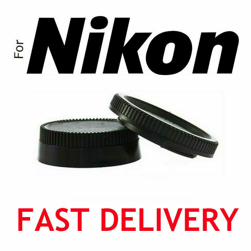 For Nikon AF AF-S Lens DSLR SLR Camera (2PCS) Body Front + Rear Lens Covers