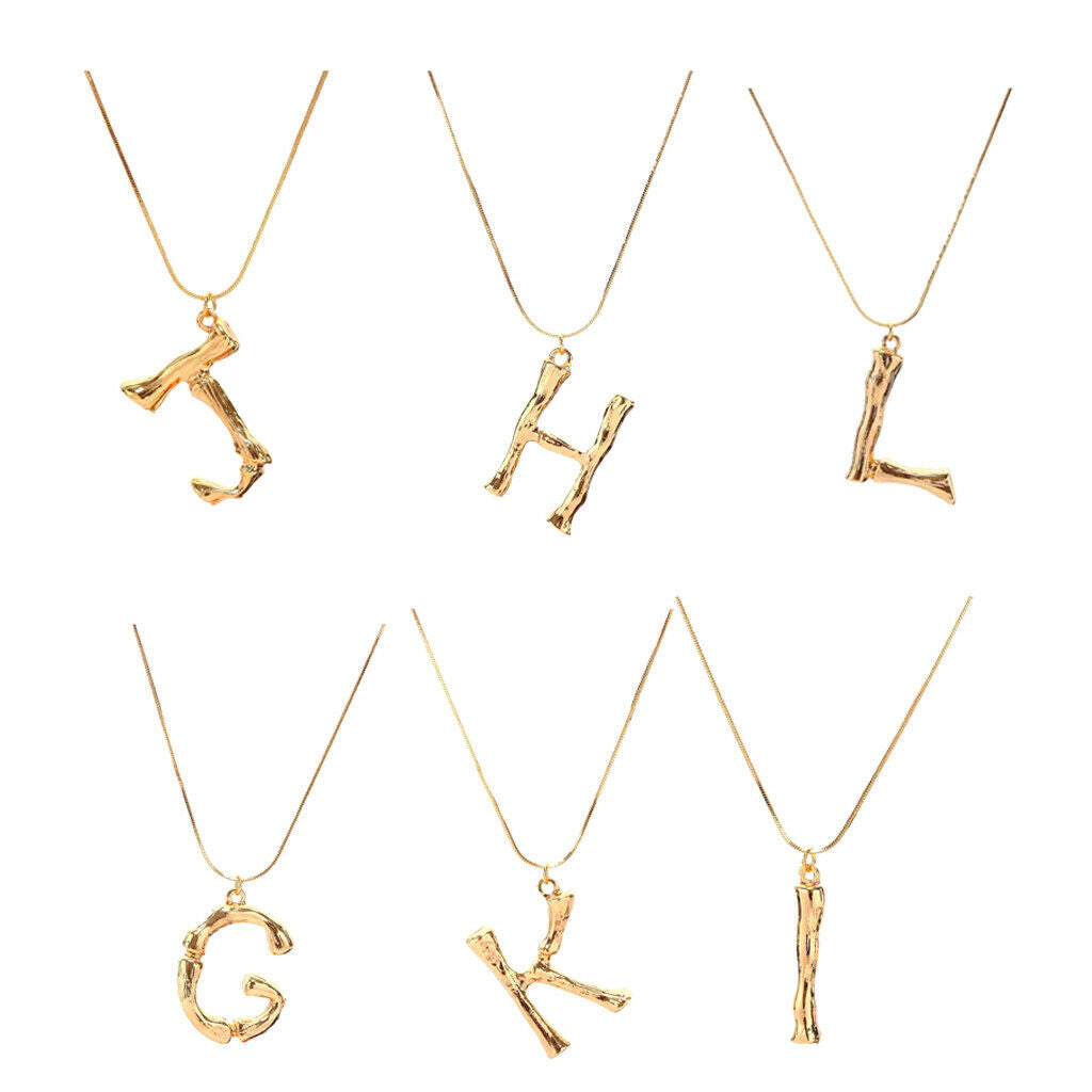New fashion alphabet G-L Letter pendants chain necklace name necklace G